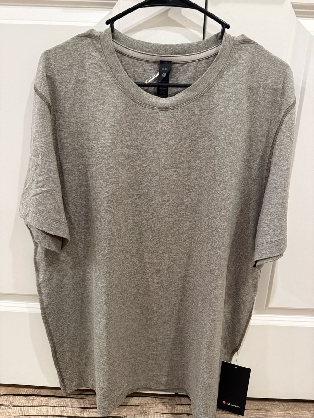 Lululemon Soft Jersey Short Sleeve Shirt Gray Stretch Tee Men’s x-Large XL new